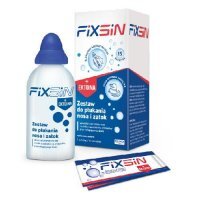 Fixsin, zestaw do płukania nosa, zatok, 1 butelka (240 ml) + 15 saszetek