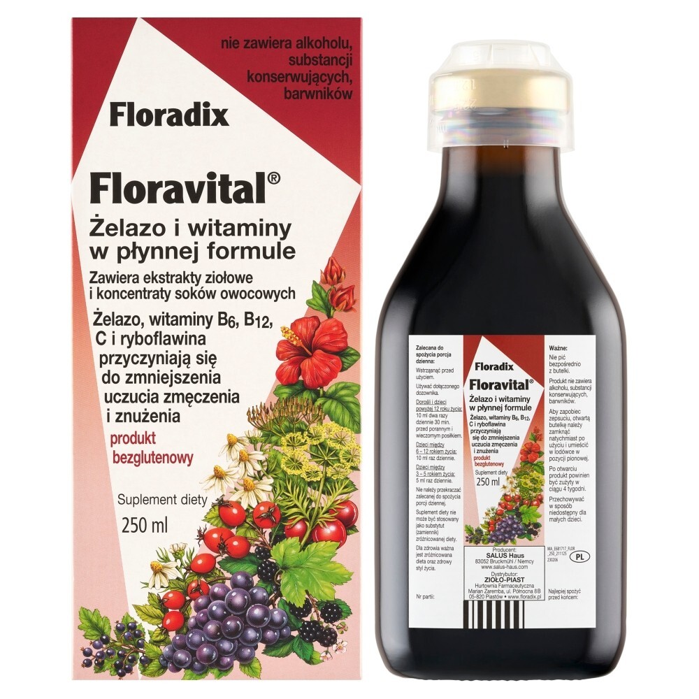 Floradix Floravital, płyn, 250 ml