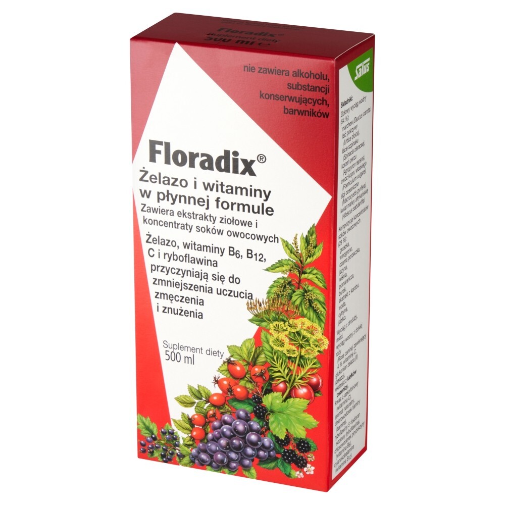 FLORADIX Żelazo i witaminy płyn 500 ml