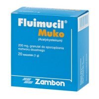 Fluimucil Muko, 200 mg, granulat w saszetkach, 20 saszetek