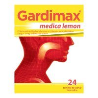 Gardimax medica lemon, 5 mg+1 mg, tabletki do ssania bez cukru, 24 tabletki