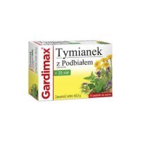 Gardimax Tymianek z Podbiałem + 20 ziół, pastylki do ssania, 24 pastylki