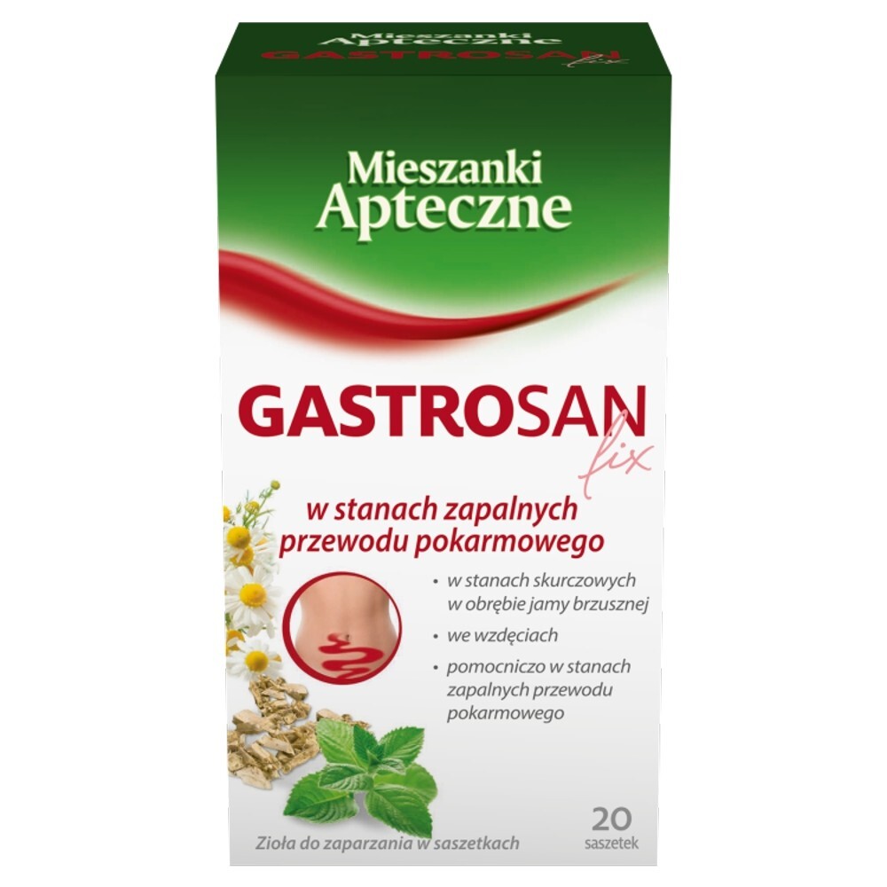 Gastrosan fix, zioła do zaparzania w saszetkach, 2 g, 20 saszetek
