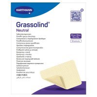 Grassolind Neutral, opatrunek z maścią, jałowy, 10 cm x 10 cm, 10 sztuk