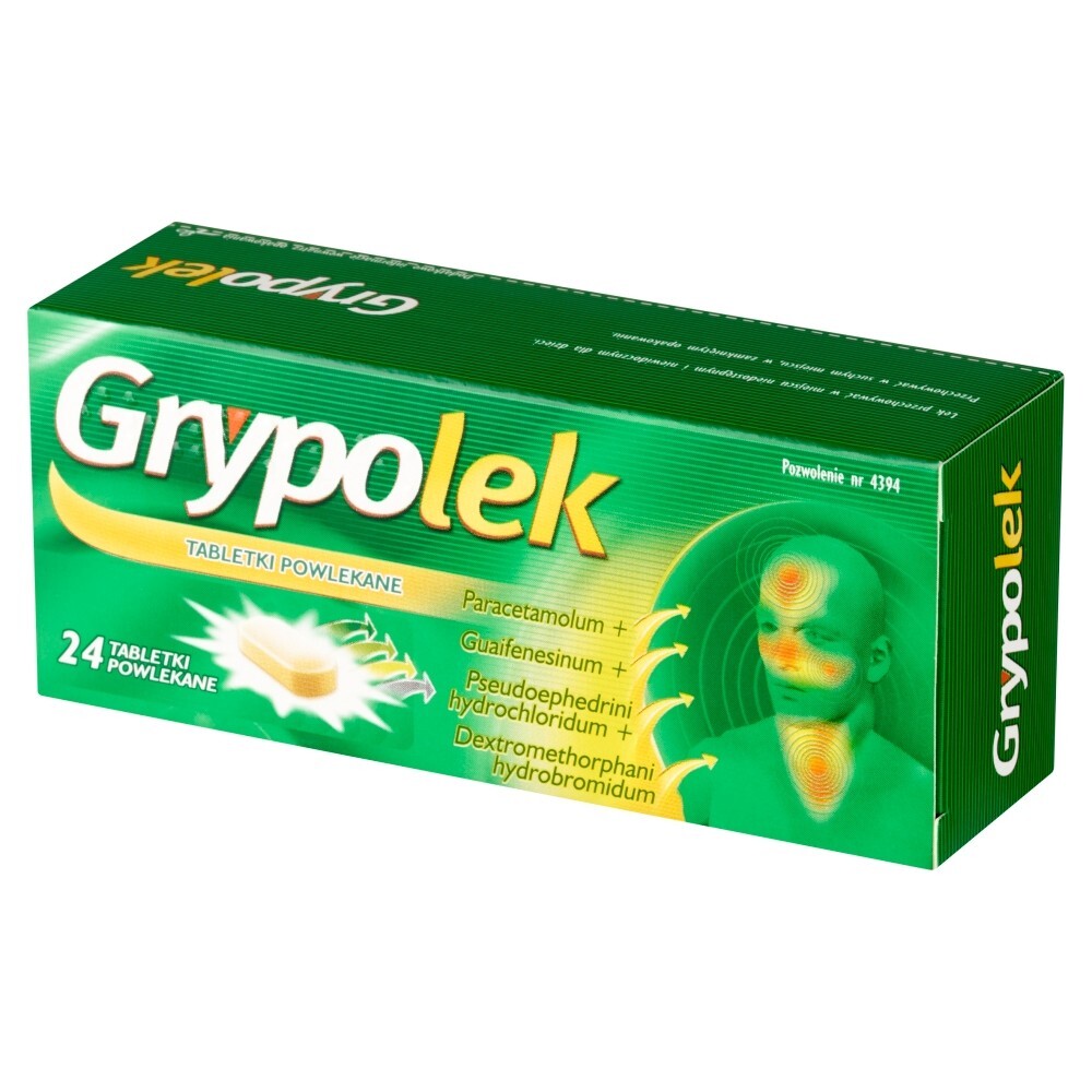 Grypolek, tabletki powlekane, 24 sztuki