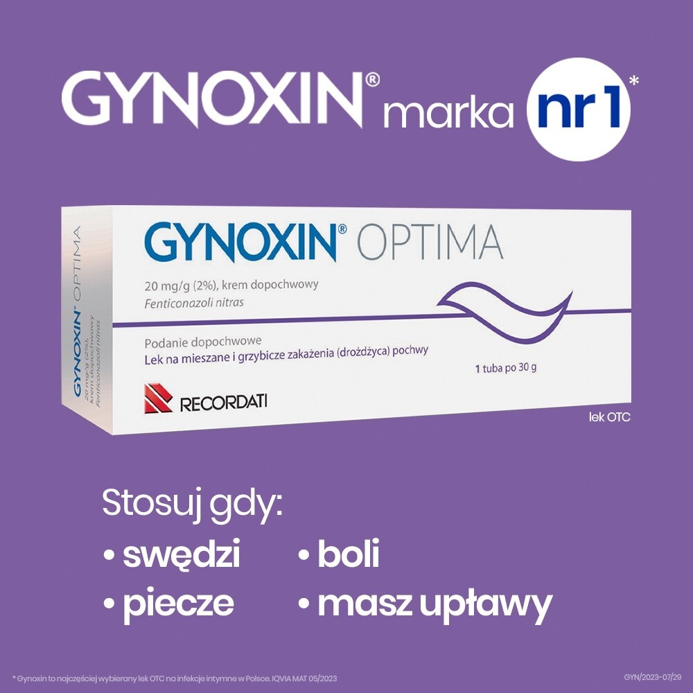 Gynoxin, 2%, krem dopochwowy, 30 g