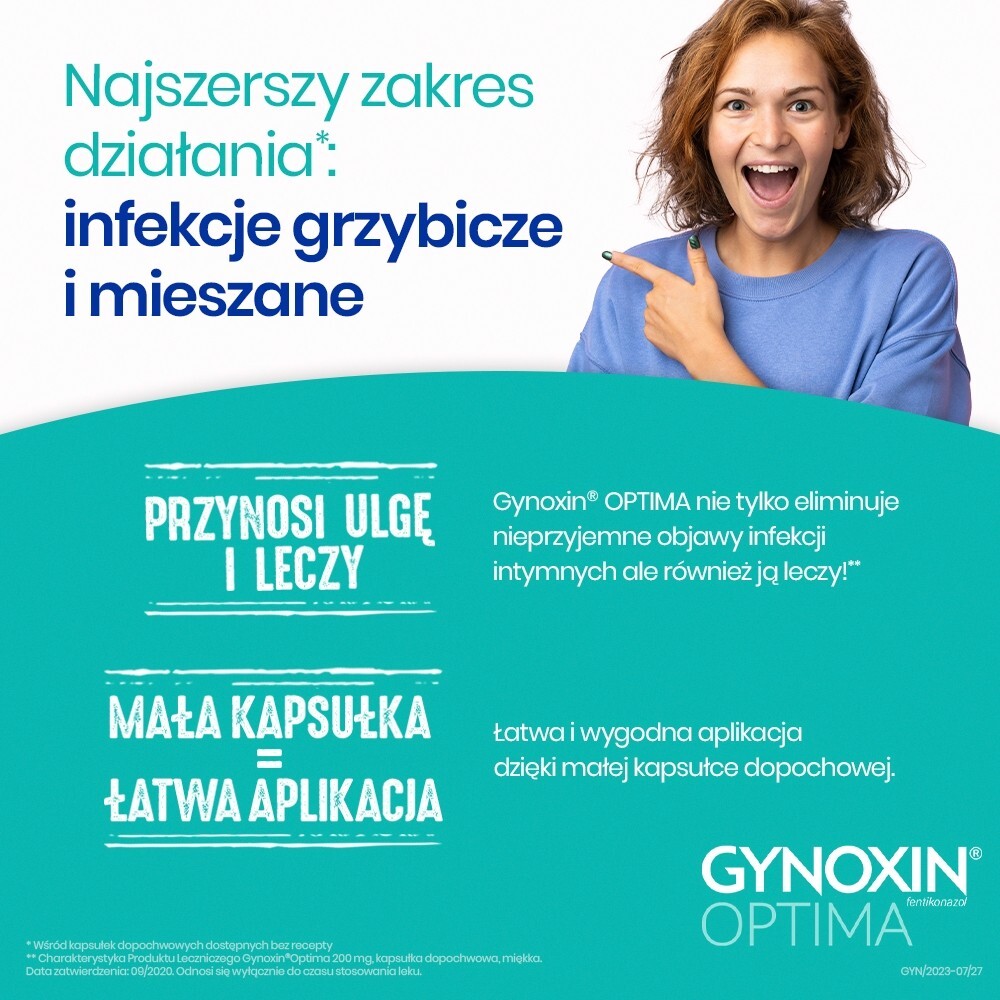 Gynoxin Optima, 3 kapsułki dopochwowe