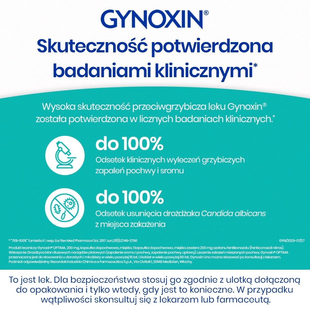 Gynoxin Optima, 3 kapsułki dopochwowe