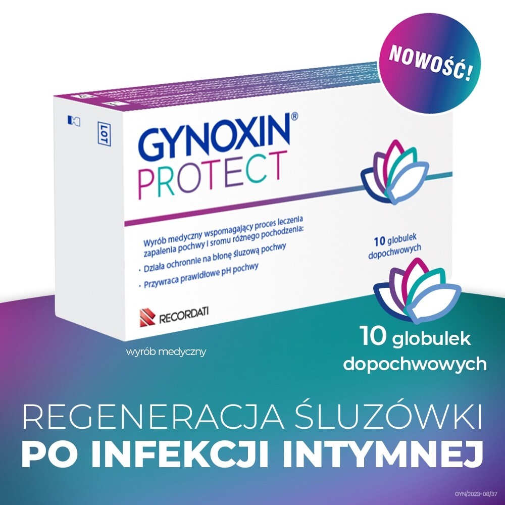 Gynoxin Protect, globulki dopochwowe, 10 sztuk