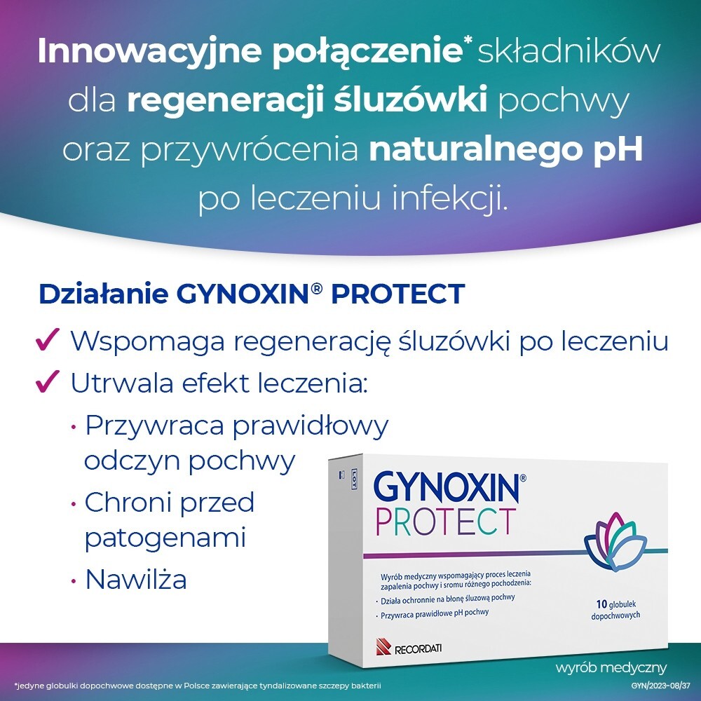 Gynoxin Protect, globulki dopochwowe, 10 sztuk