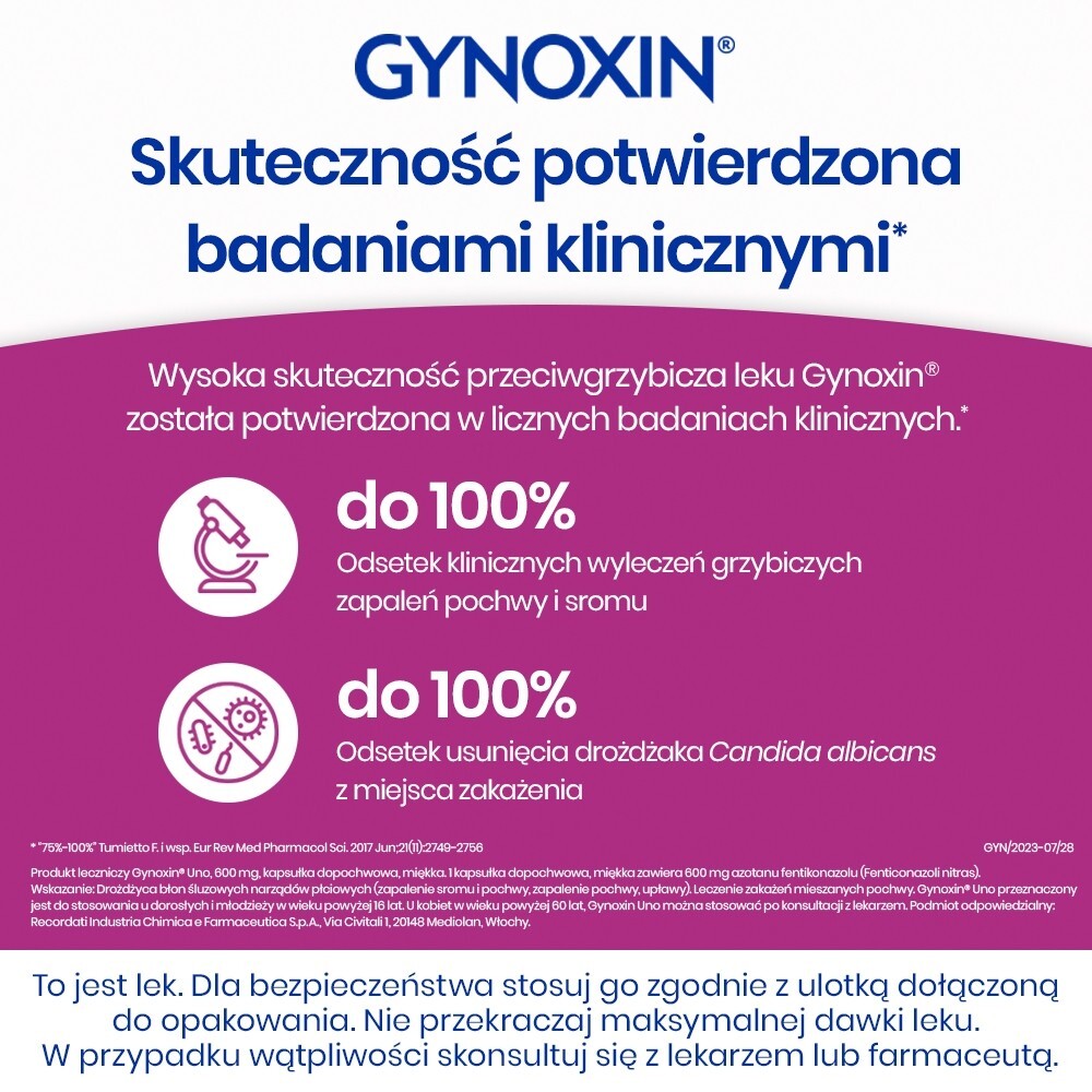 Gynoxin Uno, 1 kapsułka dopochwowa