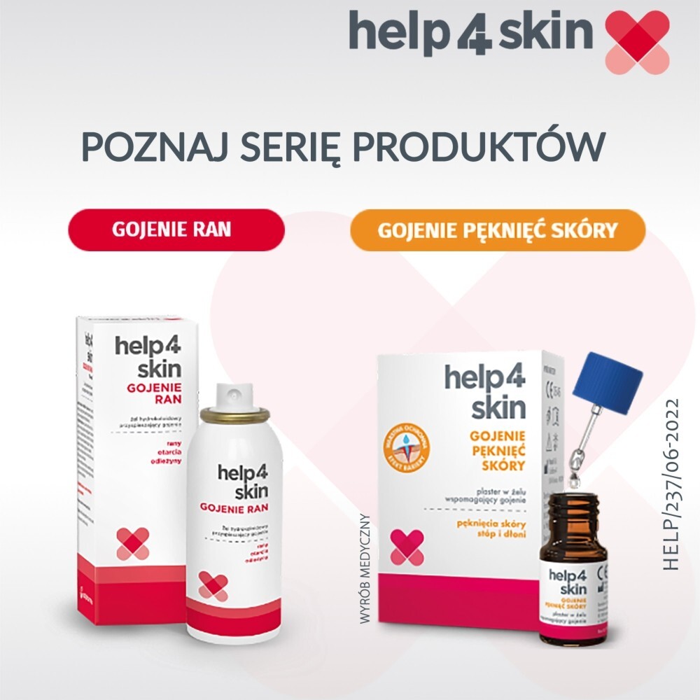 Help4Skin Gojenie Oparzeń, żel hydrokoloidowy, 75 g