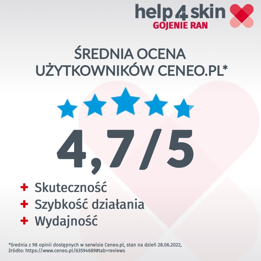 Help4Skin Gojenie Ran, żel hydrokoloidowy, 20 g, tuba