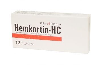 Hemkortin-HC, czopki doodbytnicze, 12 sztuk