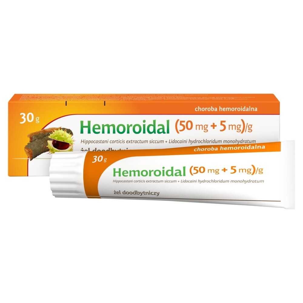 Hemoroidal 50 mg + 5 mg Żel doodbytniczy 30 g