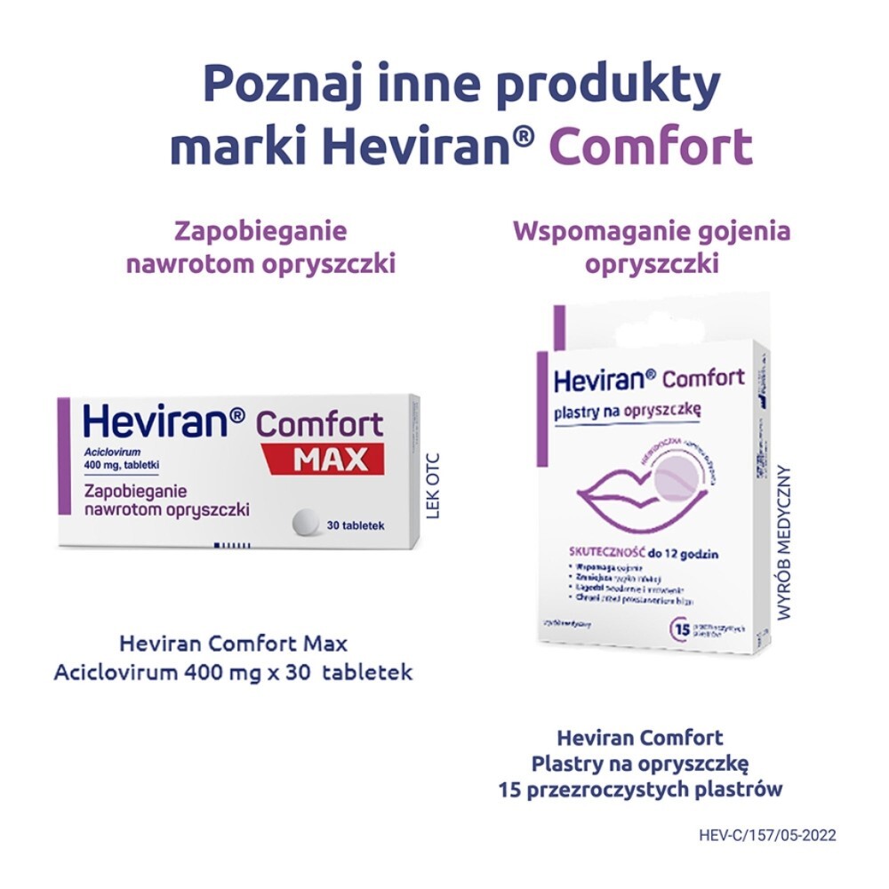 Heviran Comfort, 200 mg, tabletki, 25 tabletek