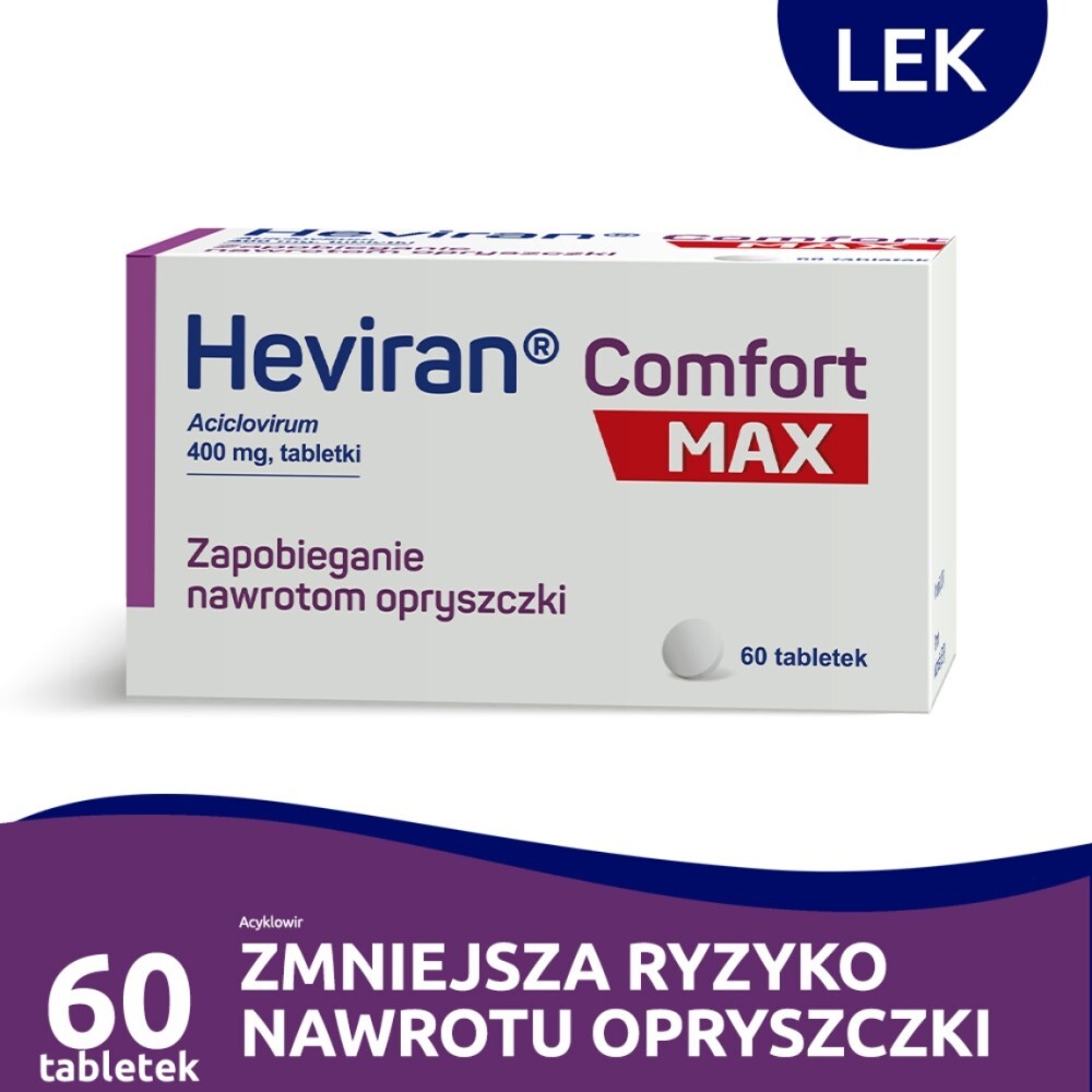 Heviran Comfort MAX, 400 mg, tabletki, 30 tabletek