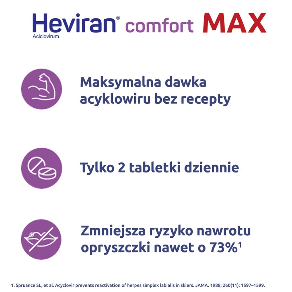 Heviran Comfort MAX, 400 mg, tabletki, 30 tabletek
