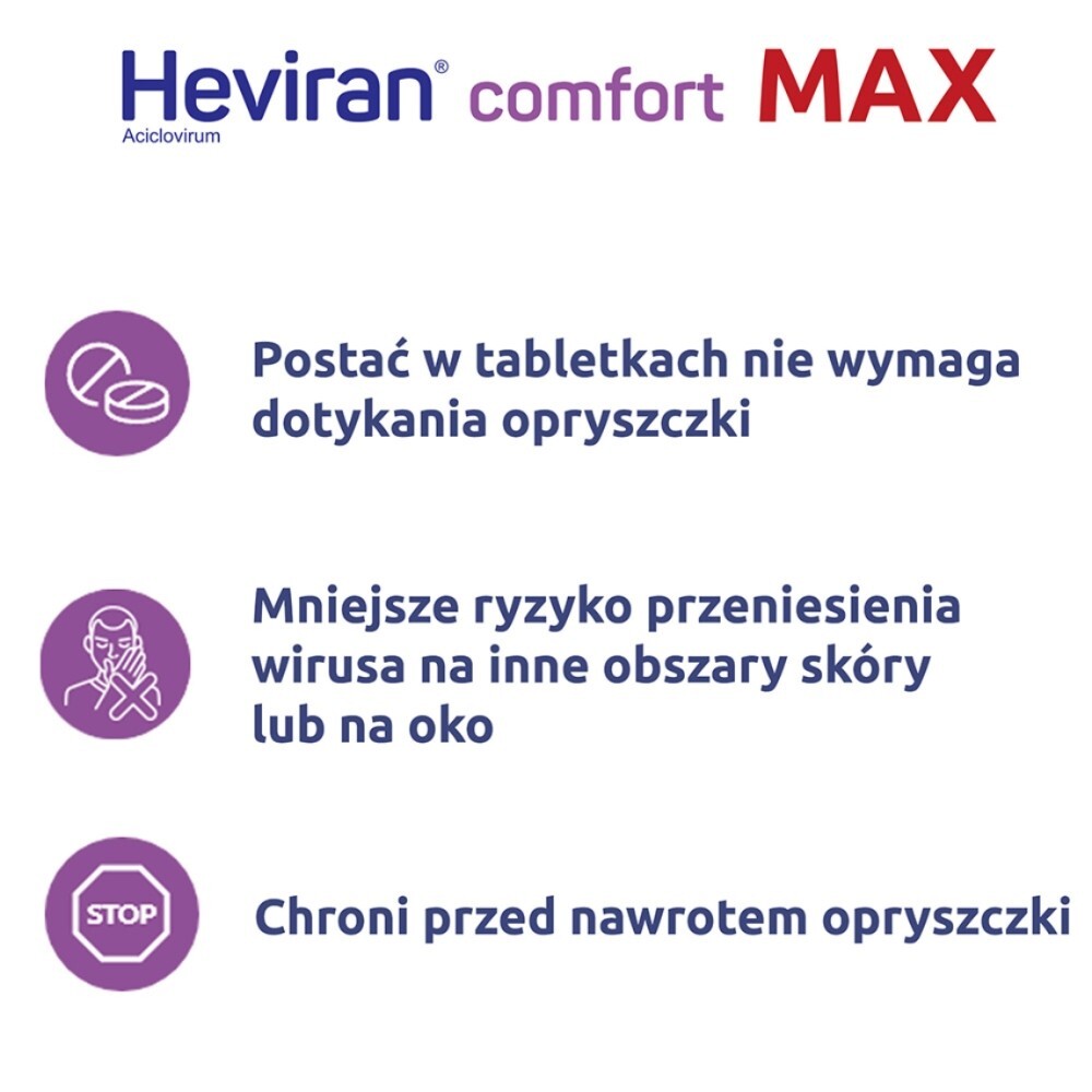 Heviran Comfort MAX, 400 mg, tabletki, 30 tabletek