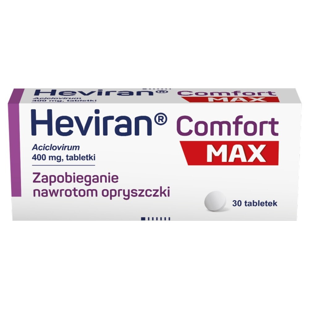 Heviran Comfort MAX, 400 mg, tabletki, 30 tabletek