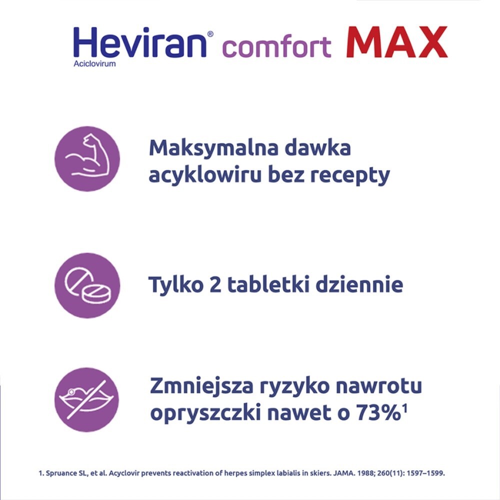 Heviran Comfort MAX, 400 mg, tabletki, 30 tabletek