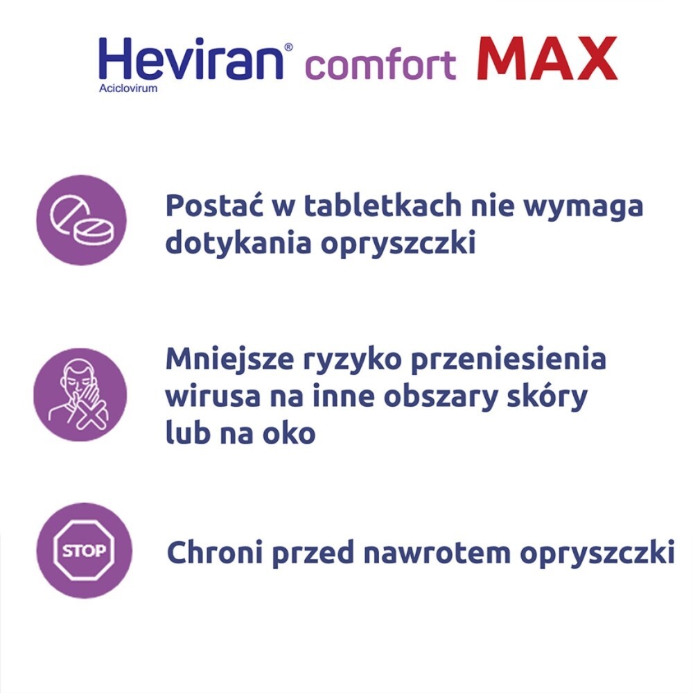 Heviran Comfort MAX, 400 mg, tabletki, 30 tabletek