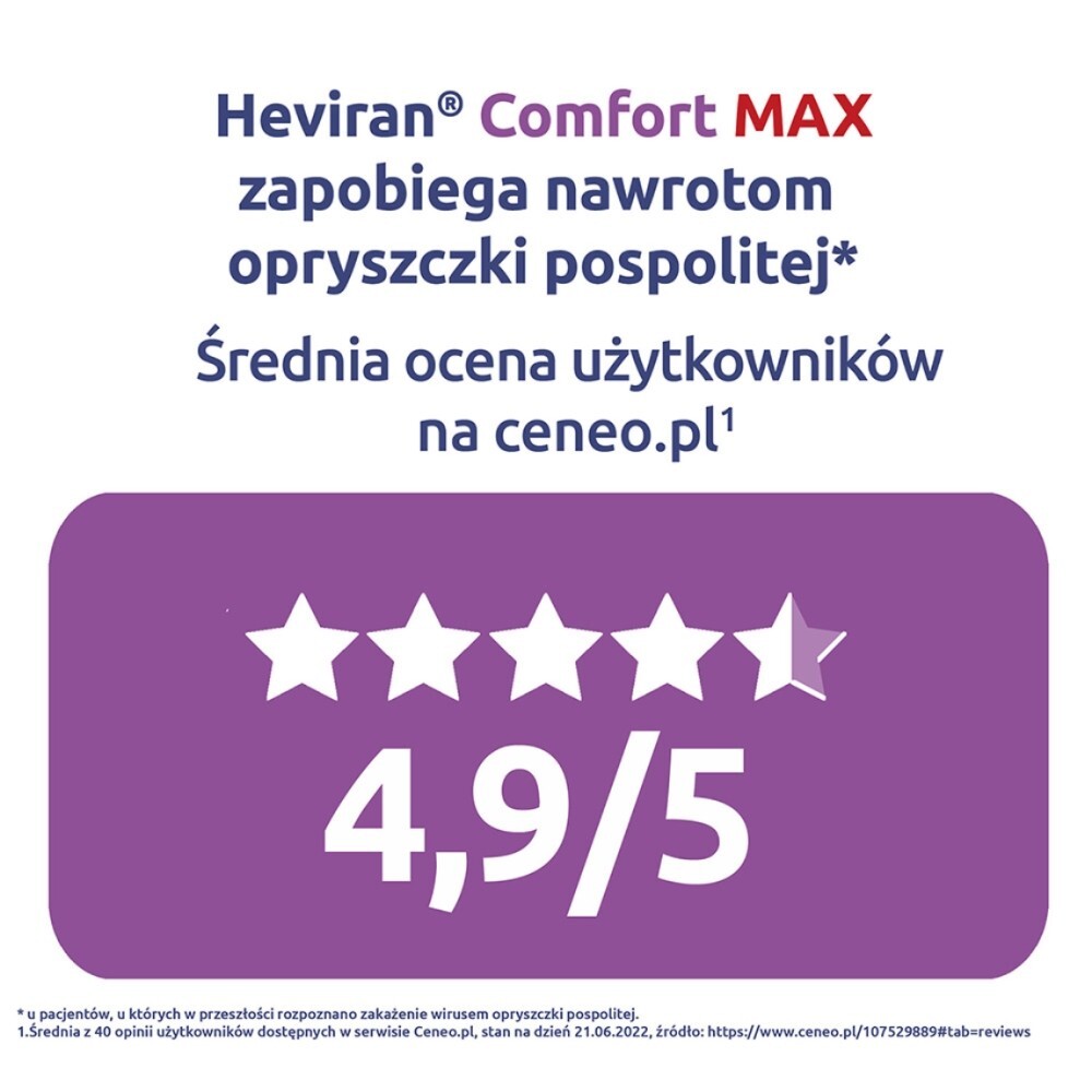 Heviran Comfort MAX, 400 mg, tabletki, 30 tabletek