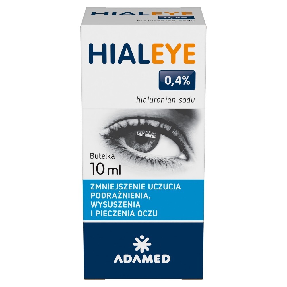 Hialeye 0,4%, nawilżające krople do oczu, 10 ml