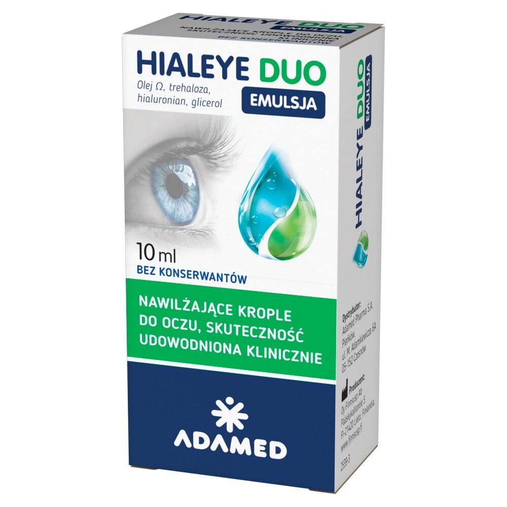 Hialeye Duo Emulsja, krople do oczu, 10 ml