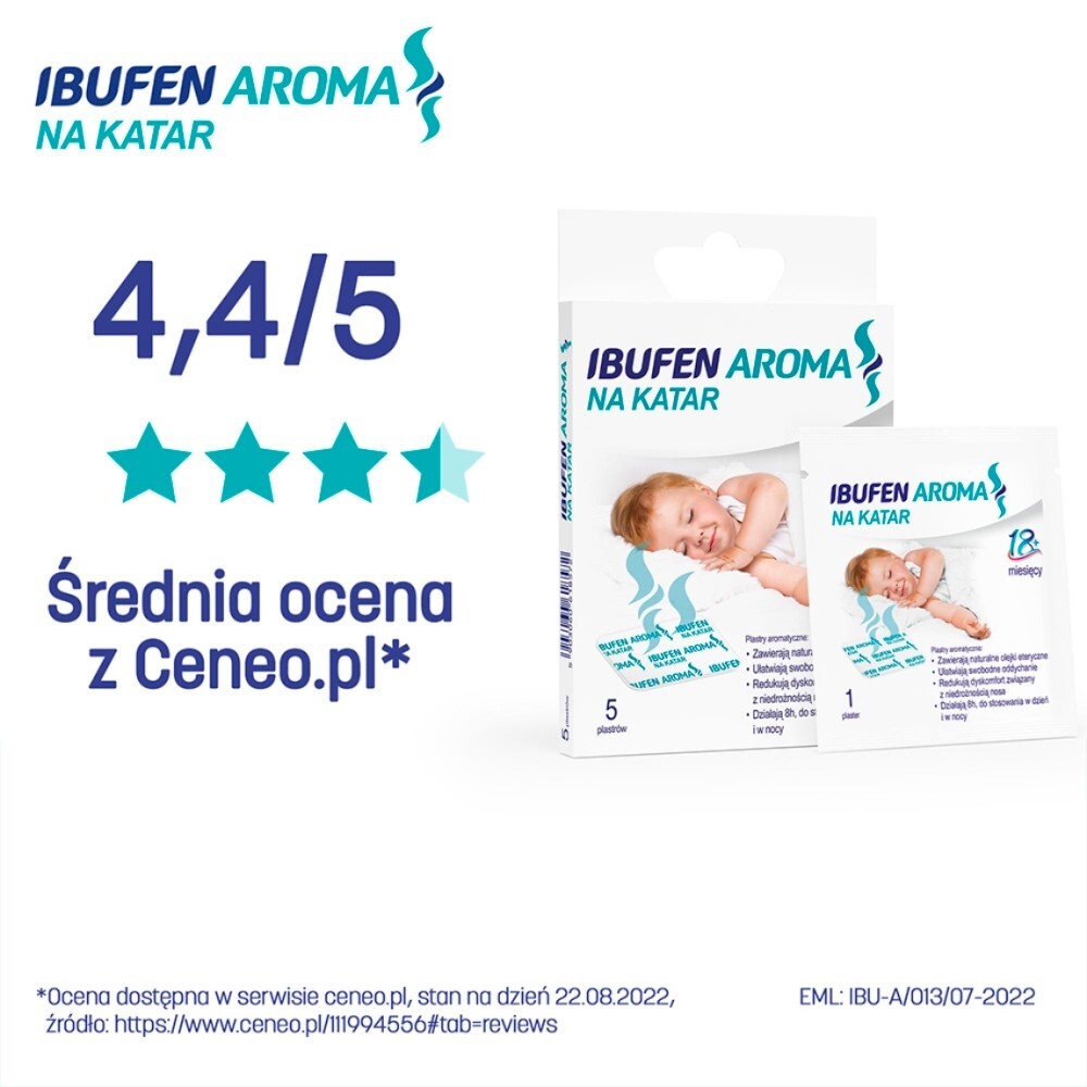 Ibufen Aroma na katar, 5 plastrów