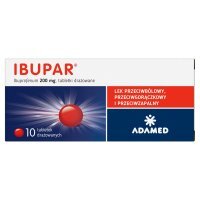 Ibupar, 200 mg, tabletki drażowane, 10 tabletek