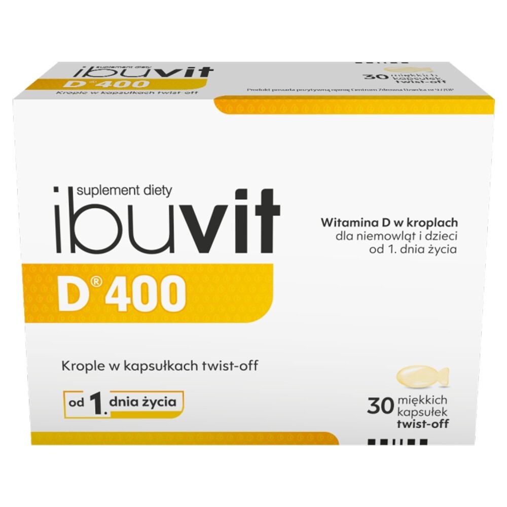 Ibuvit D 400, 10 µg, 30 kapsułek miękkich, twist-off