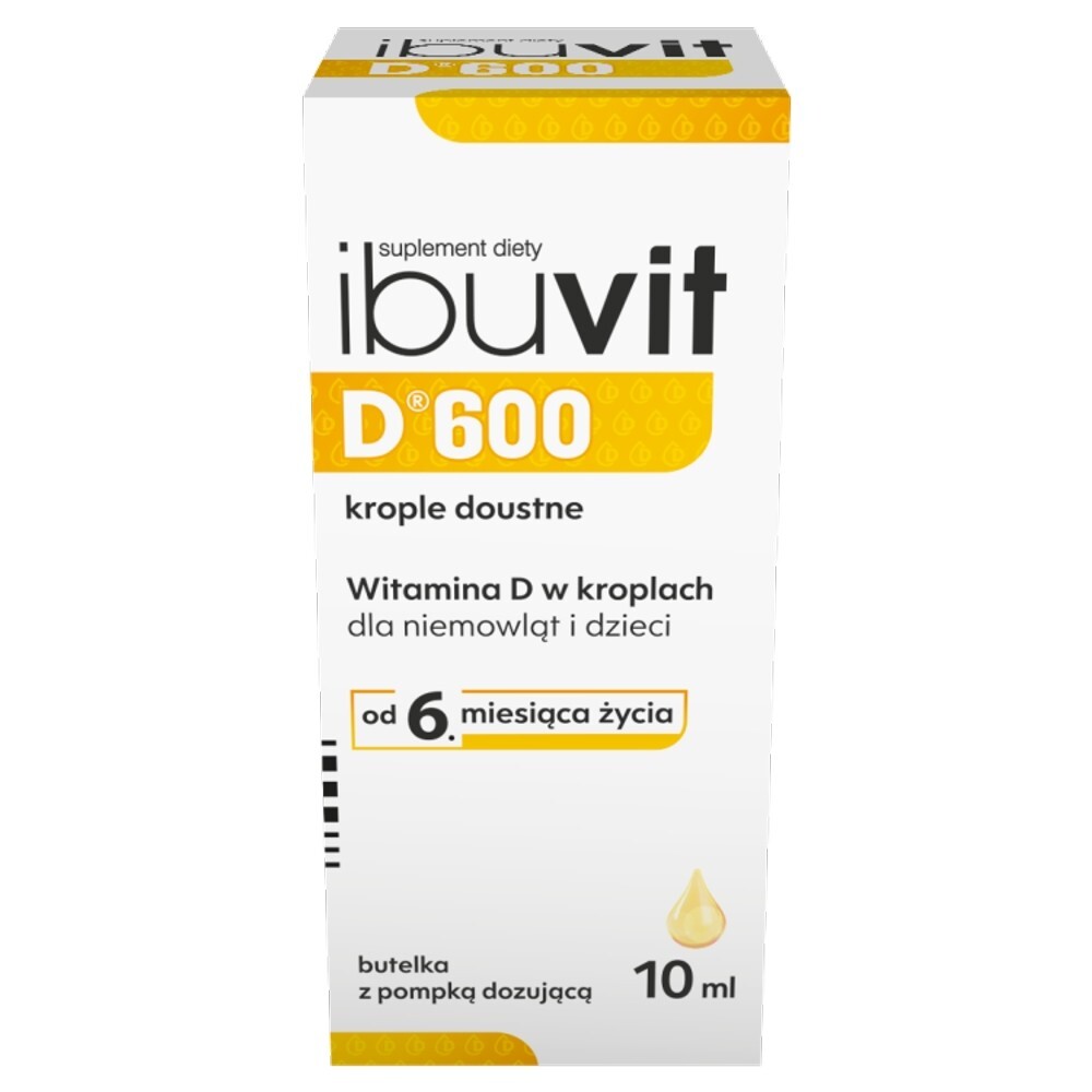 Ibuvit D 600 krople doustne 10 ml z pompką dozującą