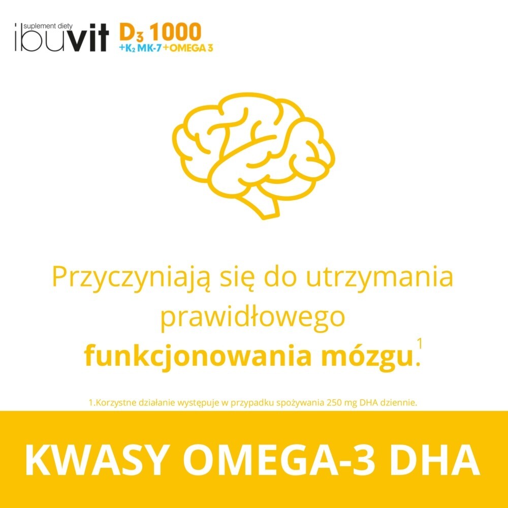 Ibuvit D3 1000+K2 MK-7 Omega 3, kapsułki, 30 kapsułek