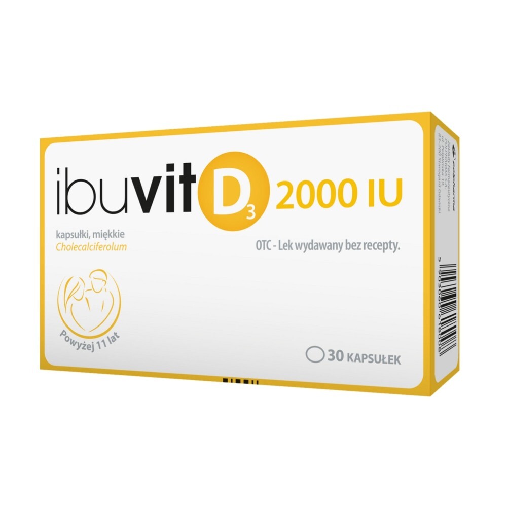 Ibuvit D3 2000 IU, 2000 IU, kapsułki miękkie, 30 kapsułek