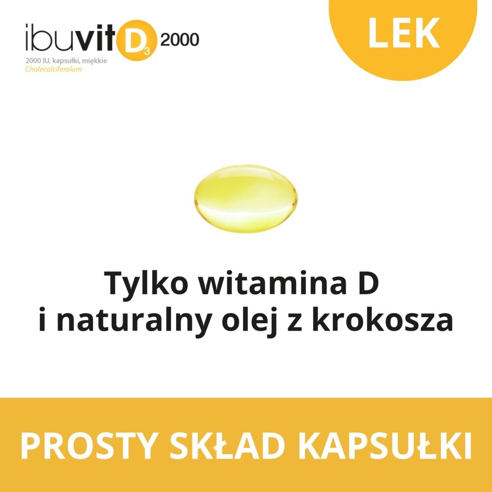 Ibuvit D3 2000 IU, 2000 IU, kapsułki miękkie, 60 kapsułek