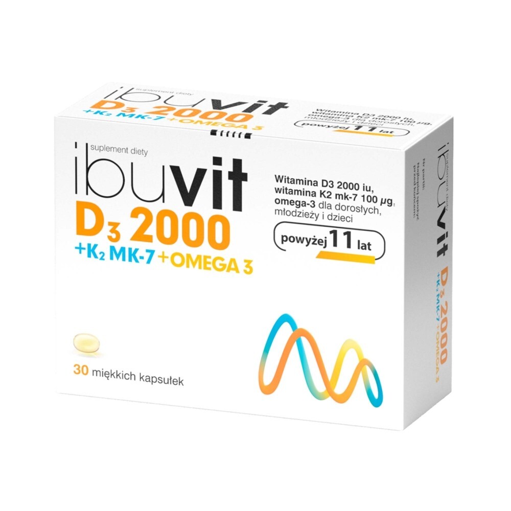 Ibuvit D3 2000+K2 MK-7 Omega 3, kapsułki, 30 kapsułek