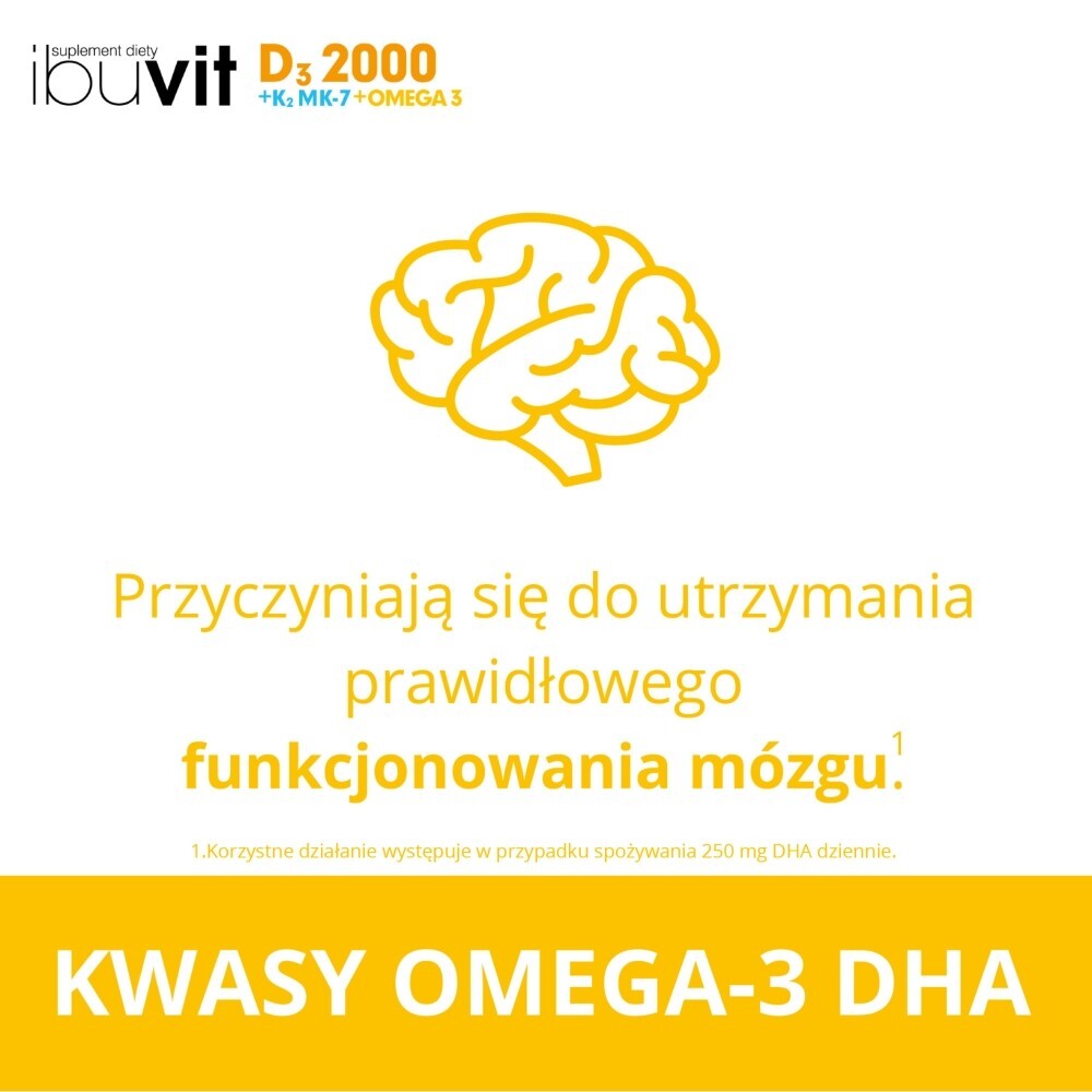 Ibuvit D3 2000+K2 MK-7 Omega 3, kapsułki, 30 kapsułek