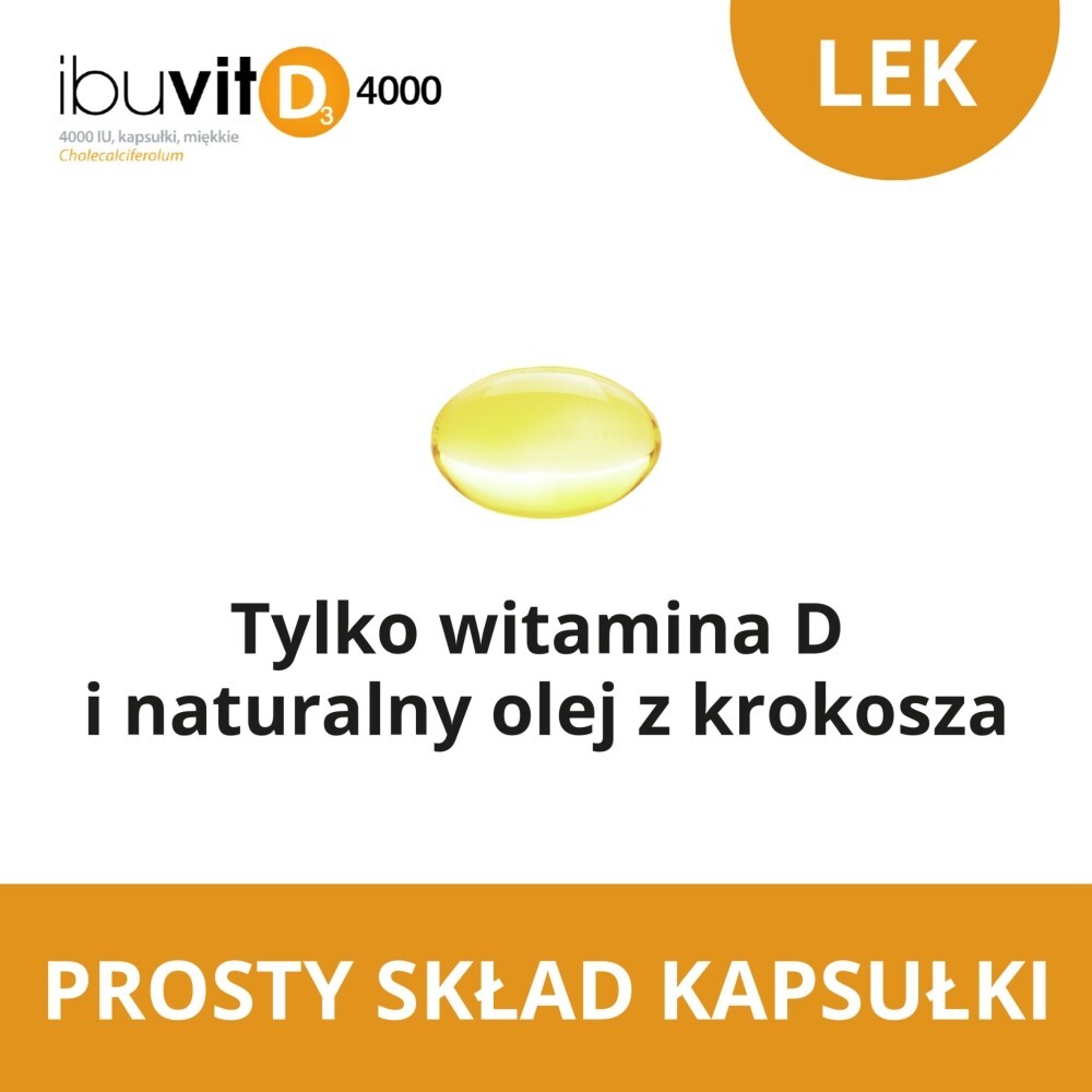 Ibuvit D3 4000 IU, 4000 IU, kapsułki miękkie, 30 kapsułek