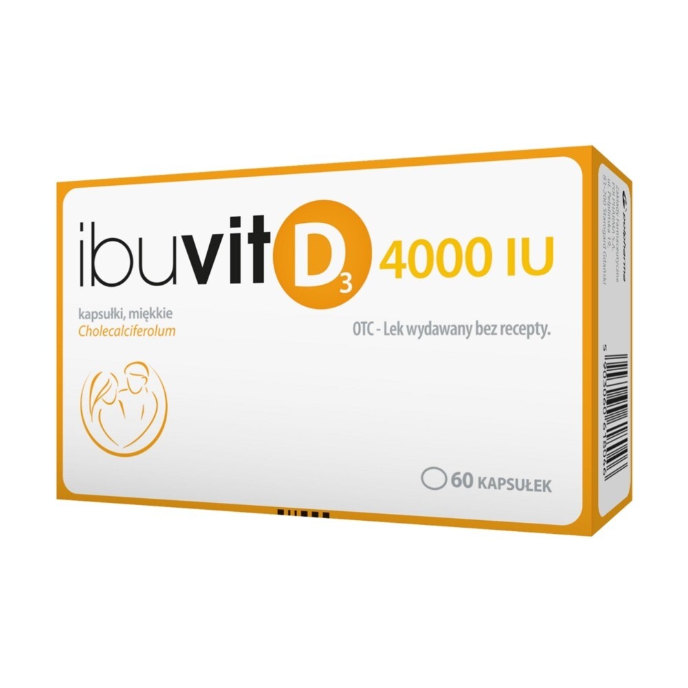 Ibuvit D3 4000 IU, 4000 IU, kapsułki miękkie, 60 kapsułek
