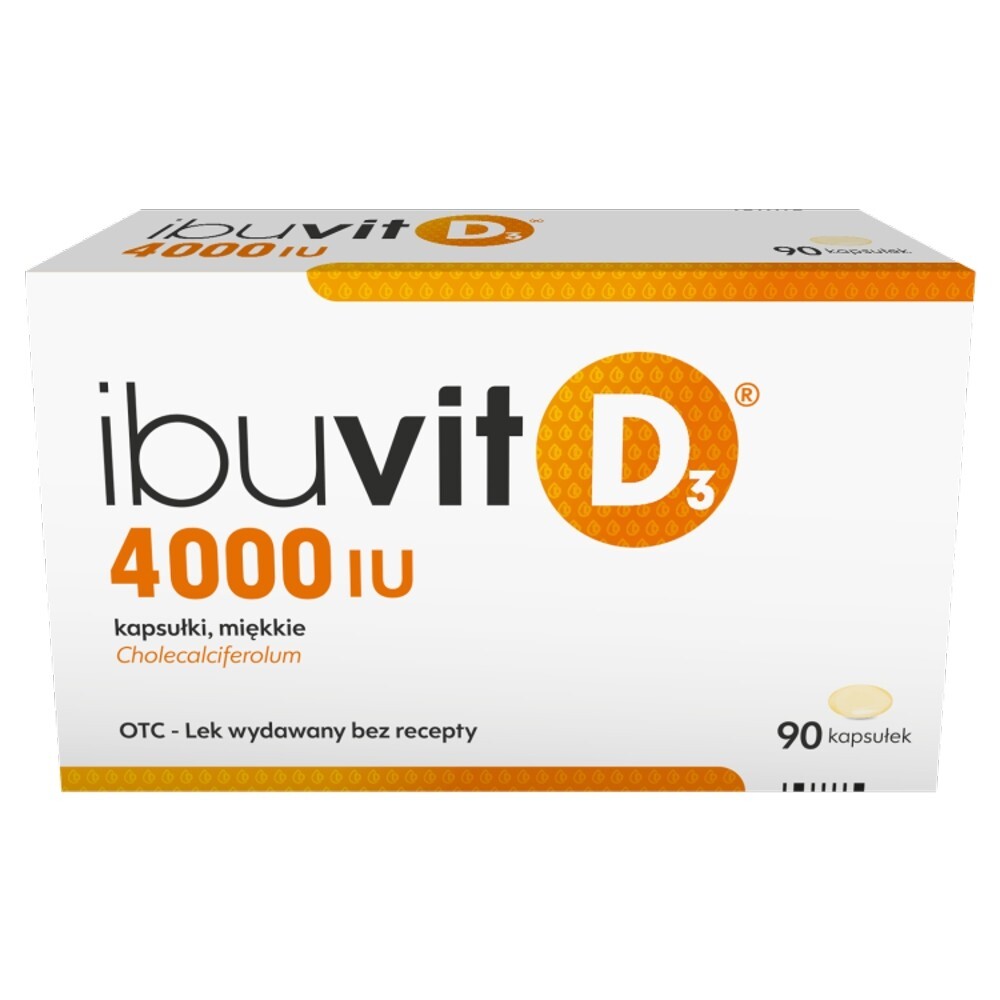 Ibuvit D3 4000 IU, 4000 IU, kapsułki miękkie, 90 kapsułek