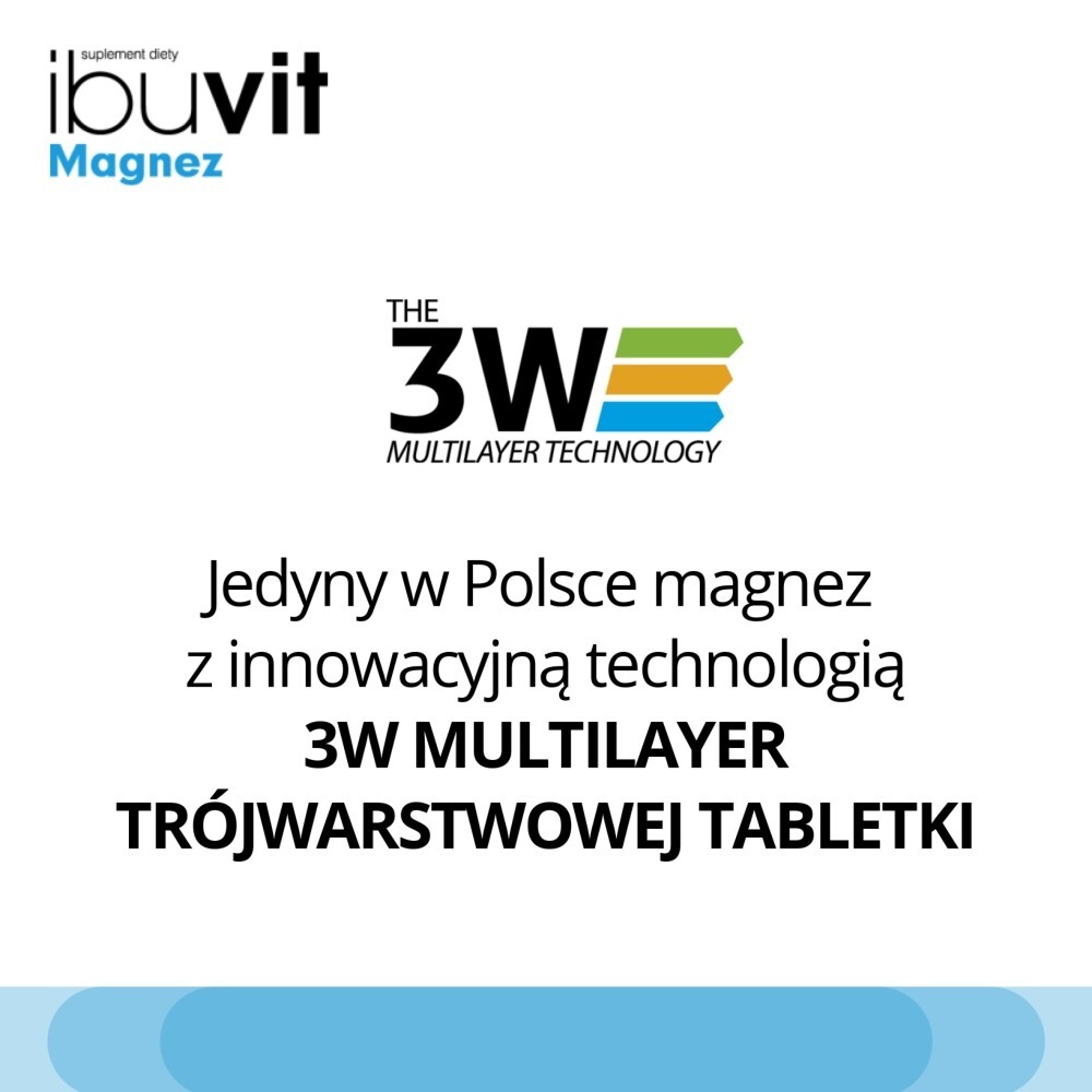 Ibuvit Magnez, tabletki trójwarstwowe, 30 tabletek