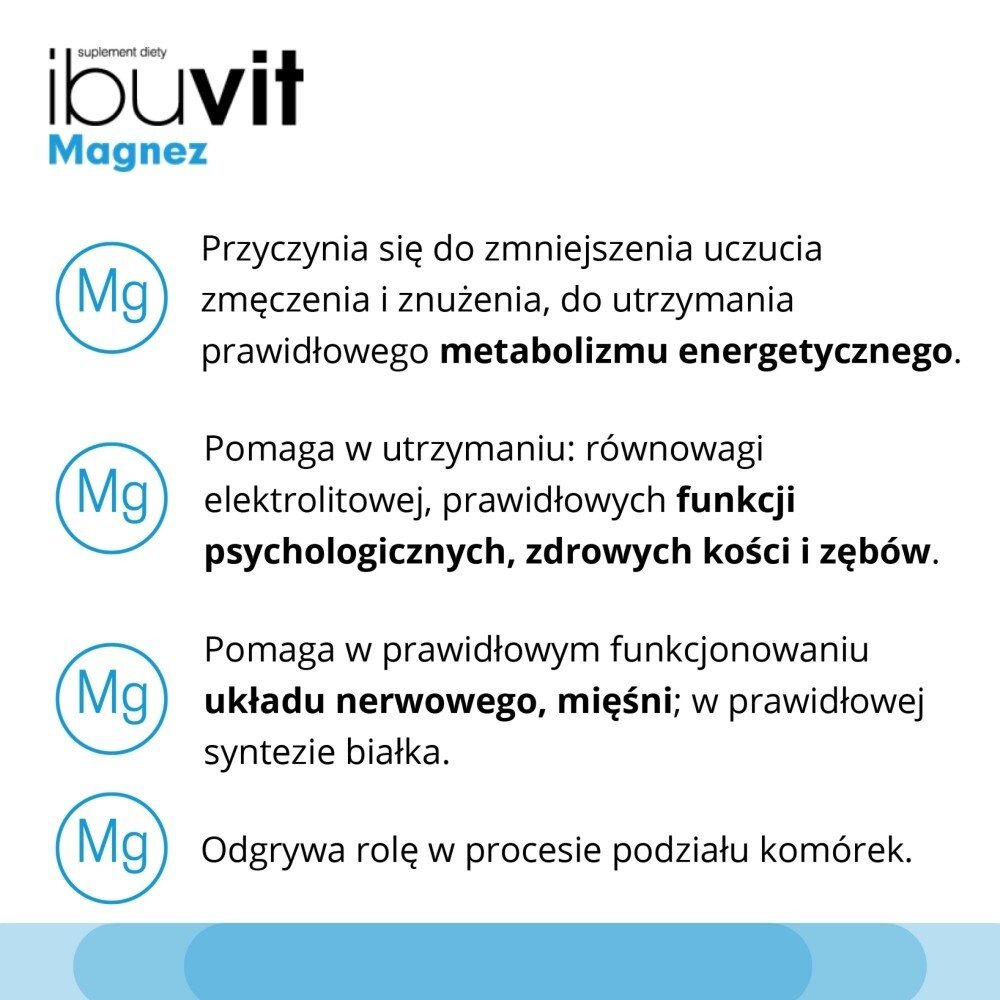Ibuvit Magnez, tabletki trójwarstwowe, 30 tabletek