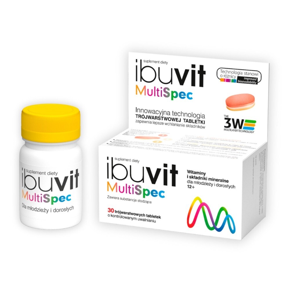 Ibuvit MultiSpec, tabletki trójwarstwowe, 30 tabletek