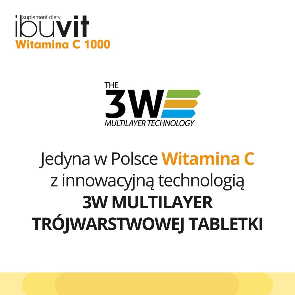 Ibuvit Witamina C 1000, tabletki trójwarstwowe, 30 tabletek