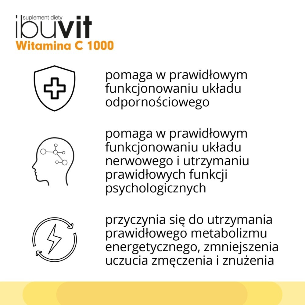 Ibuvit Witamina C 1000, tabletki trójwarstwowe, 30 tabletek