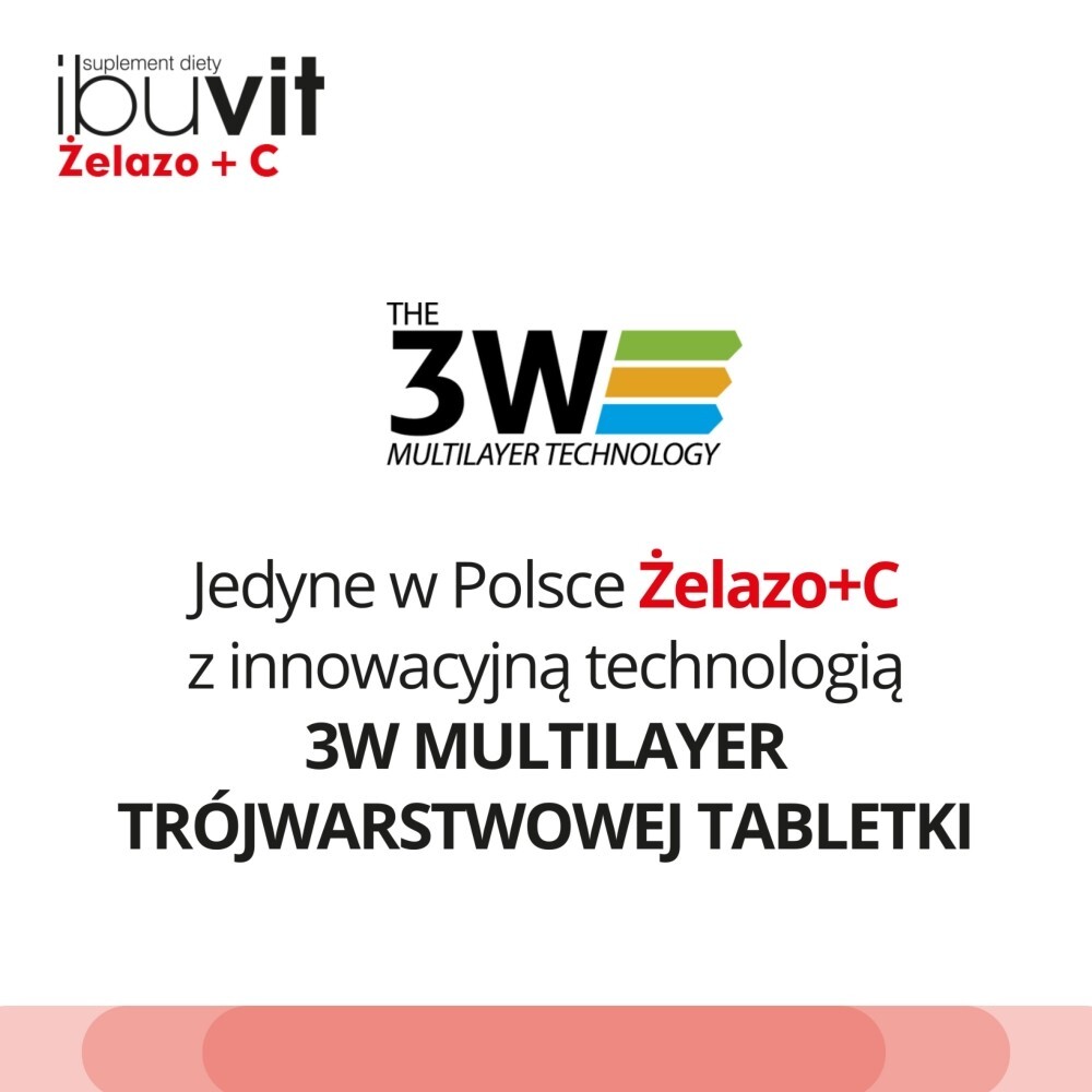 Ibuvit Żelazo + C, tabletki trójwarstwowe, 30 tabletek