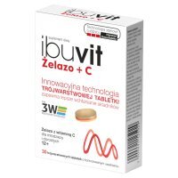 Ibuvit Żelazo + C, tabletki trójwarstwowe, 30 tabletek