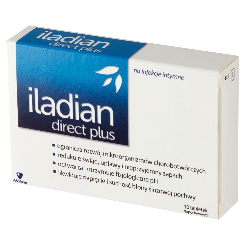 Iladian direct plus, tabletki dopochwowe, 10 tabletek