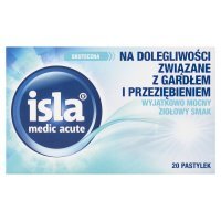 Isla Medic Acute, smak ziołowy, 20 pastylek do ssania